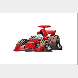 Cartoon sportcar Posters and Art